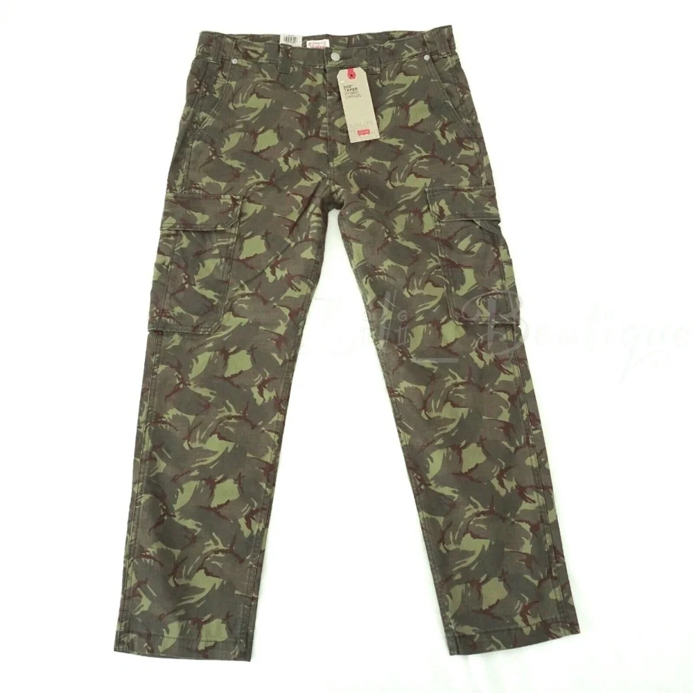 Levi's Men's 502 Taper Fit Hybrid Cargo Pants 795100019 Camo Multi Size 34x32